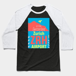 Airport Zurich ZRH Baseball T-Shirt